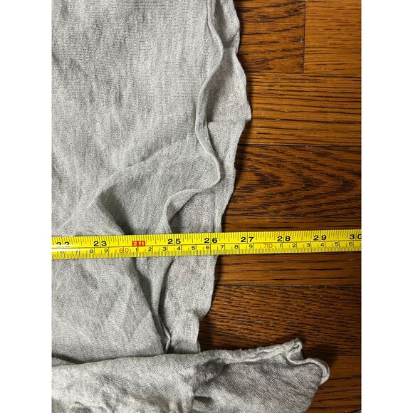 EILEEN FISHER Gray Cotton Open Front Ruffle Cardigan Top  Women's Plus Size 2X - Picture 8 of 10